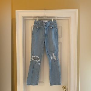 High rise jeans, size 5, Vibrant